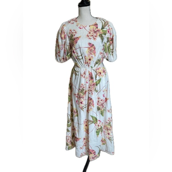 Wayf Floral‎ Cutout midi Dress size small NWT - Picture 6 of 7